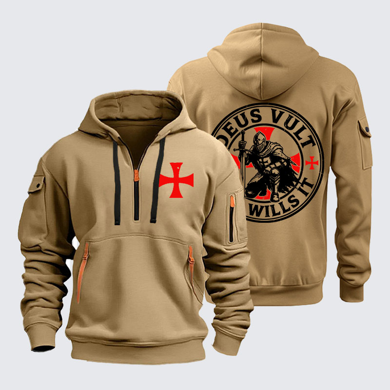 Zipper Hoodies - Knights Templar Deus Vult