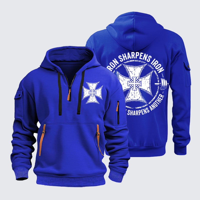Zipper Hoodies - Iron Sharpens Iron So One Man Sharpens Another
