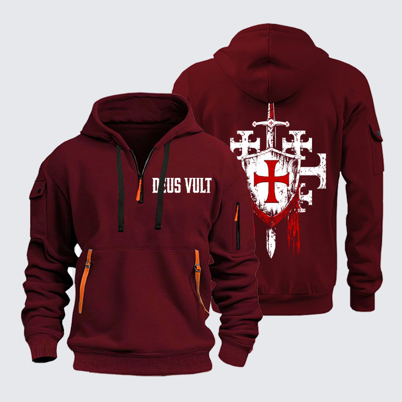 Zipper Hoodies - Deus Vult: God Wills It