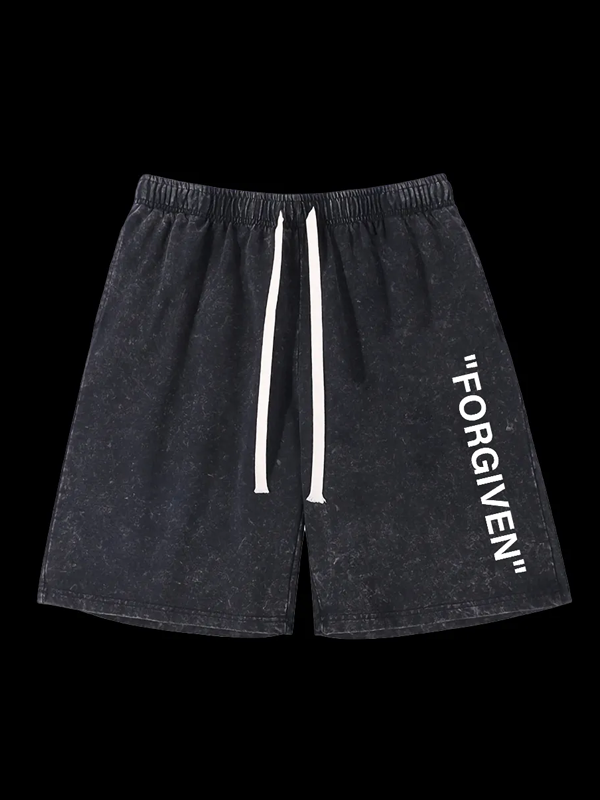 Forgiven Jesus God Christian Washed Shorts