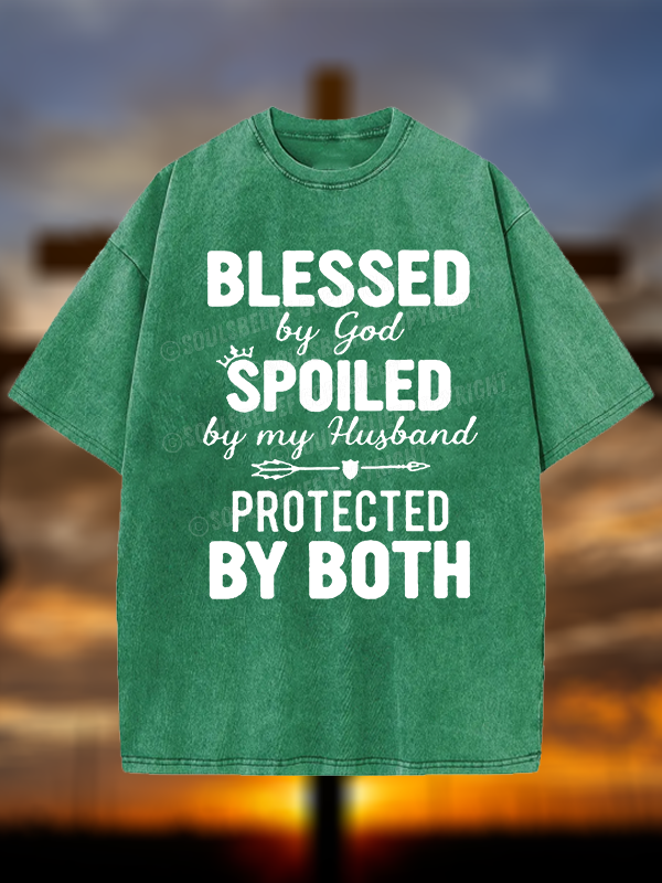 God Bless  Christian Washed T-Shirt