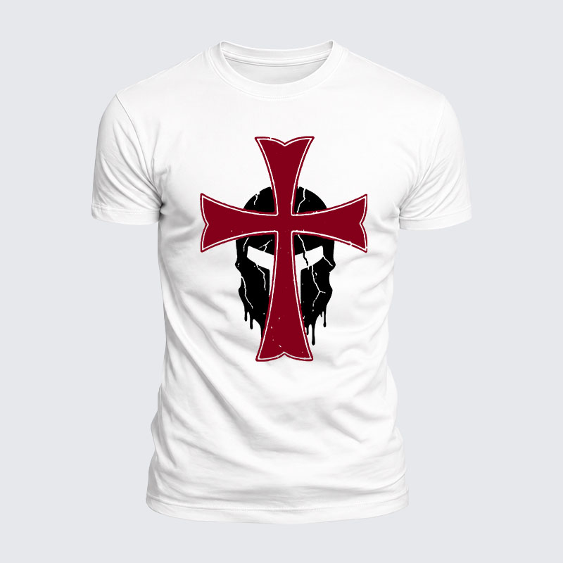 Luxe Mercerized Cotton Tee - Knights Templar Crusader Cross
