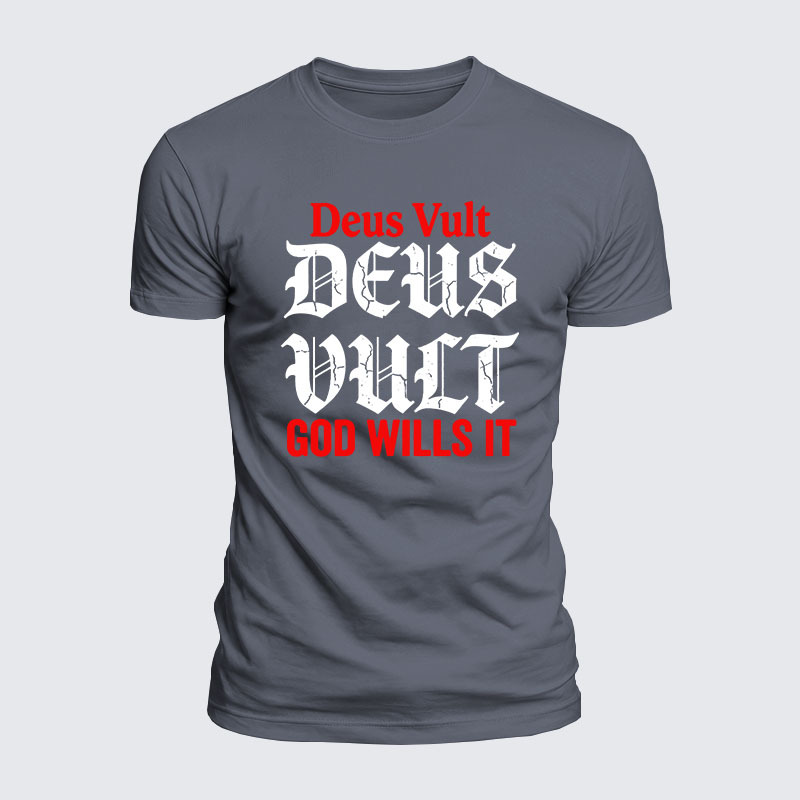 Luxe Mercerized Cotton Tee - Deus Vult: God Wills It