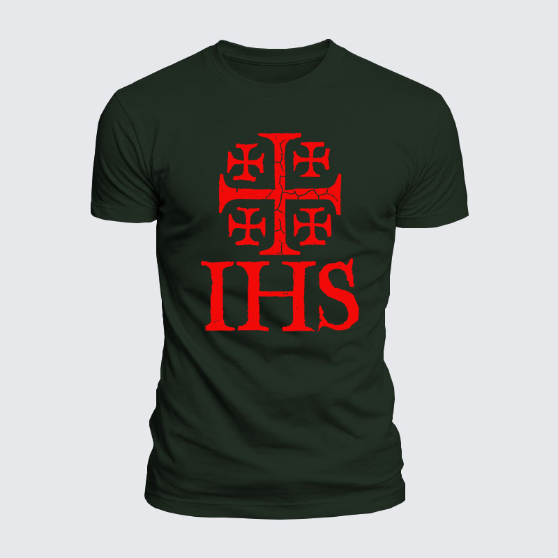 Luxe Mercerized Cotton Tee - Jerusalem Cross