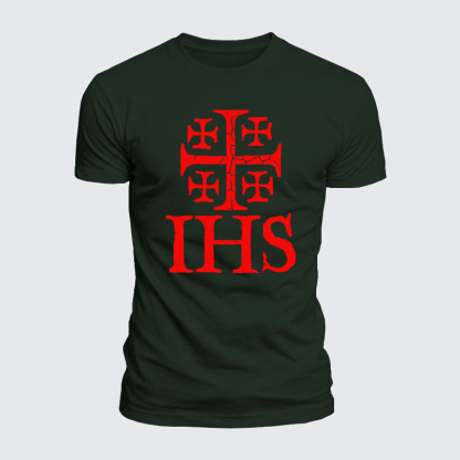 Luxe Mercerized Cotton Tee - Jerusalem Cross