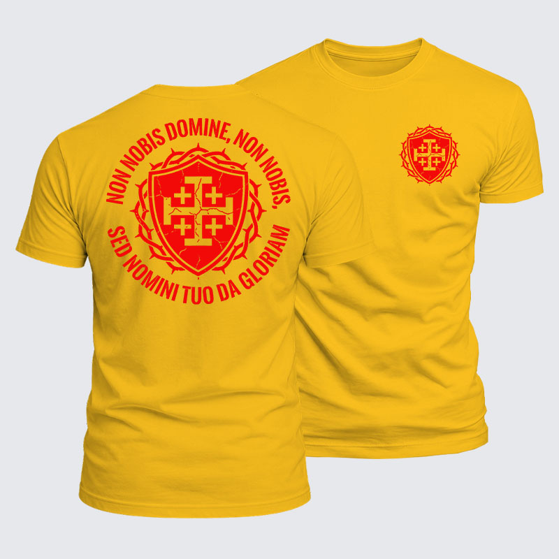 Luxe Mercerized Cotton Tee - Non Nobis Domine, Non Nobis, Sed Nomini Tuo Da Gloriam