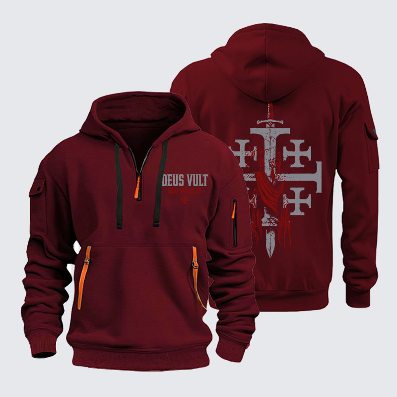 Zipper Hoodies - Deus Vult: God Wills It