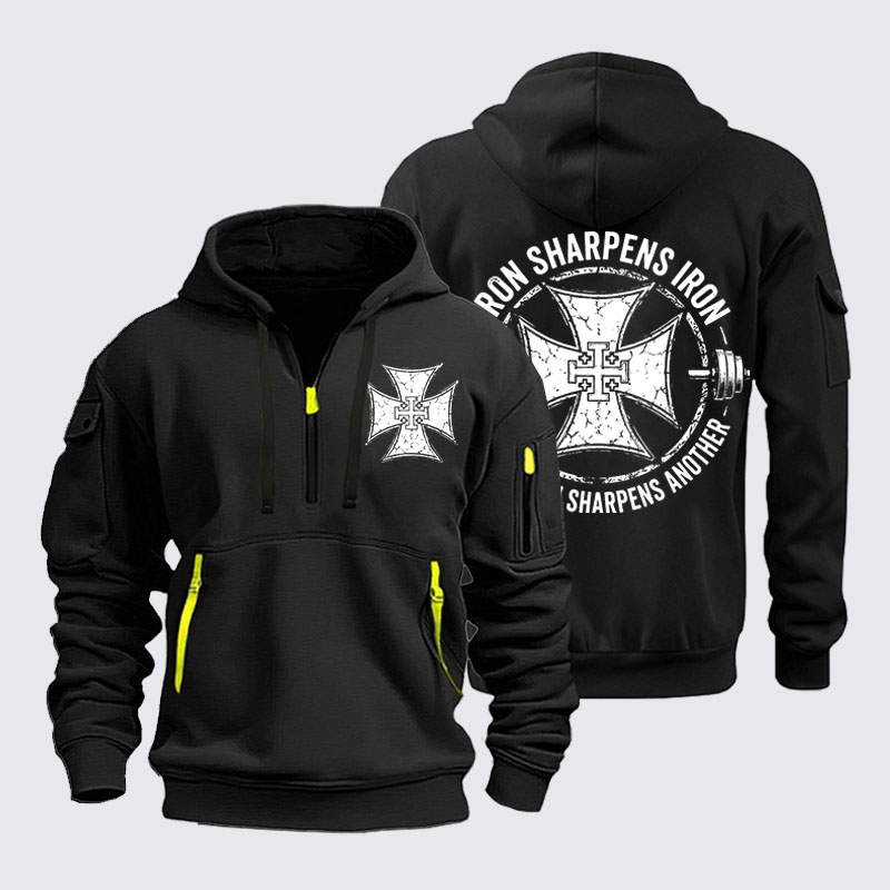 Zipper Hoodies - Iron Sharpens Iron So One Man Sharpens Another