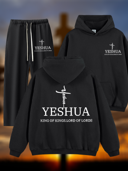 [Copy]Jesus The Way The Truth The Life Jesus God Christian Plush Fleece-Lined Hoodie Set