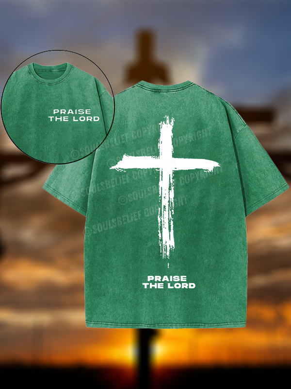 Praise The Lord Christian Washed T-Shirt