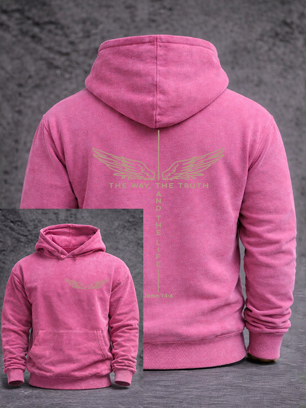 The Way The Truth The Life Jesus God Christian Washed Hoodie