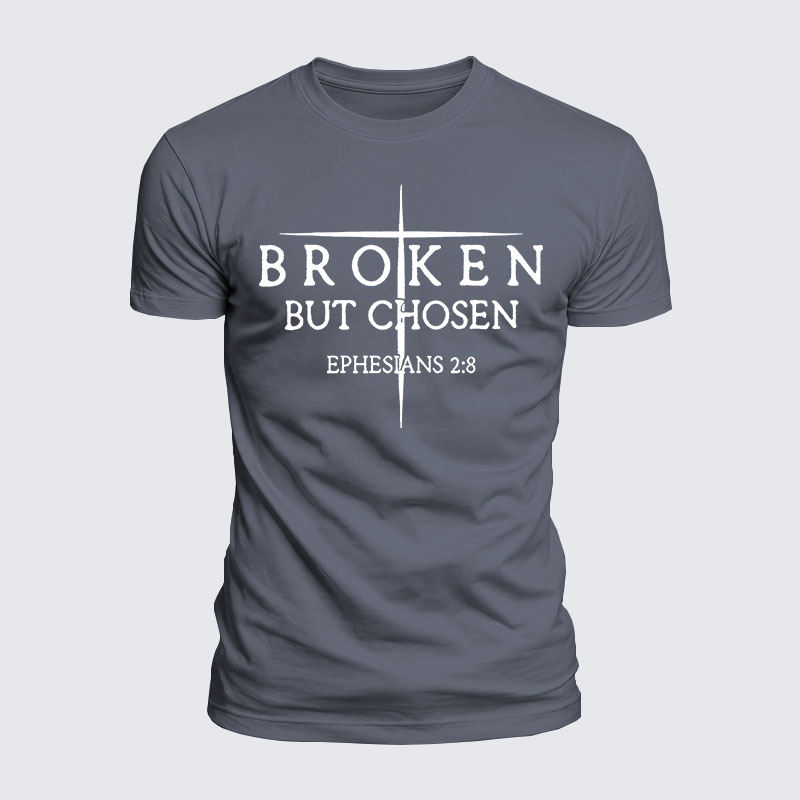 Luxe Mercerized Cotton Tee -   Broken But Chosen