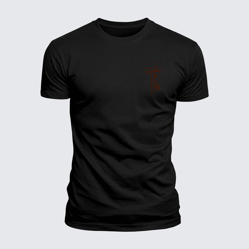Luxe Mercerized Cotton Tee - Faith 2 Cor 5:7
