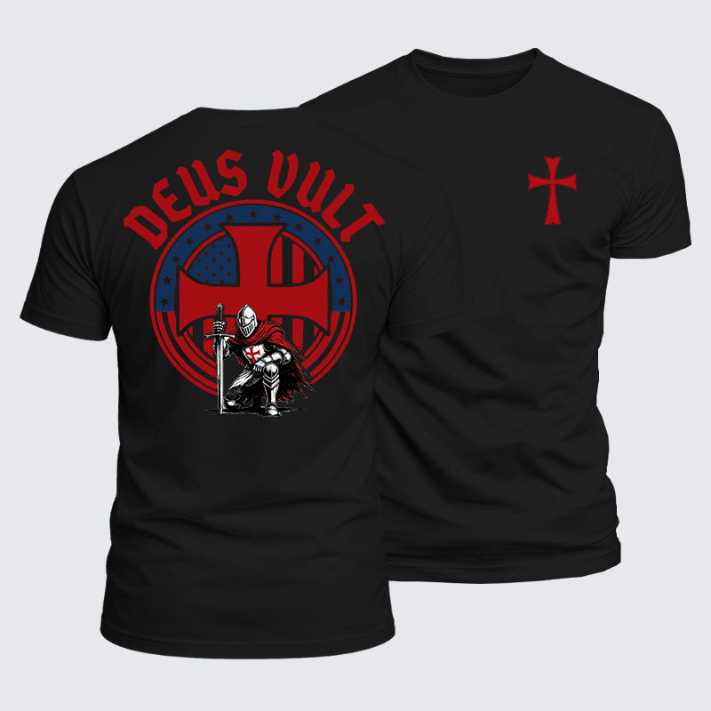 Man Of God Husband Dad Jesus God Christian Cotton T-Shirt