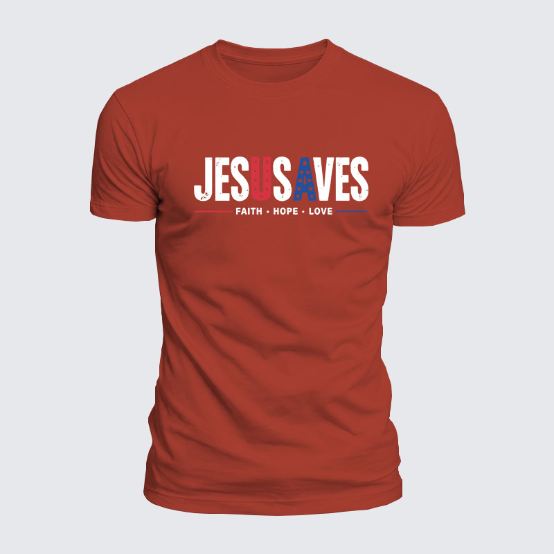 Luxe Mercerized Cotton Tee - Jesus Saves