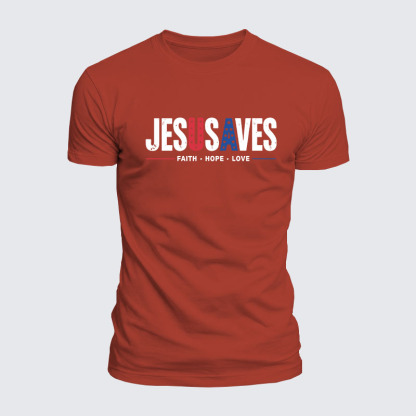 Luxe Mercerized Cotton Tee - Jesus Saves