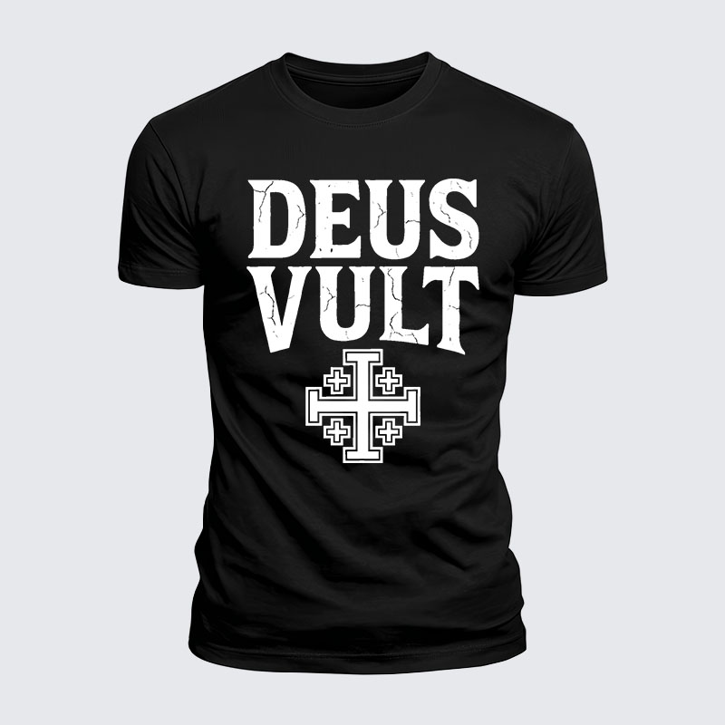 Man Of God Husband Dad Jesus God Christian Cotton T-Shirt