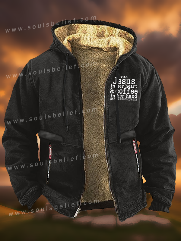 Jesus in her Heart  Jesus God Christian Zipper Hooded Jacket