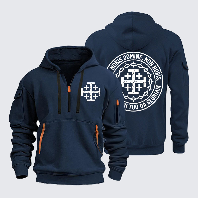 Zipper Hoodies -  Non Nobis Domine, Non Nobis, Sed Nomini Tuo Da Gloriam