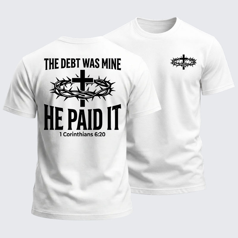 Heavyweight Cotton Tee - He Paid It