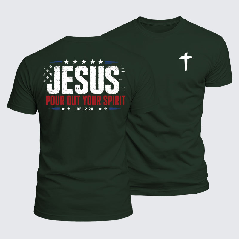 Luxe Mercerized Cotton Tee - Jesus Pour Out Your Spirit