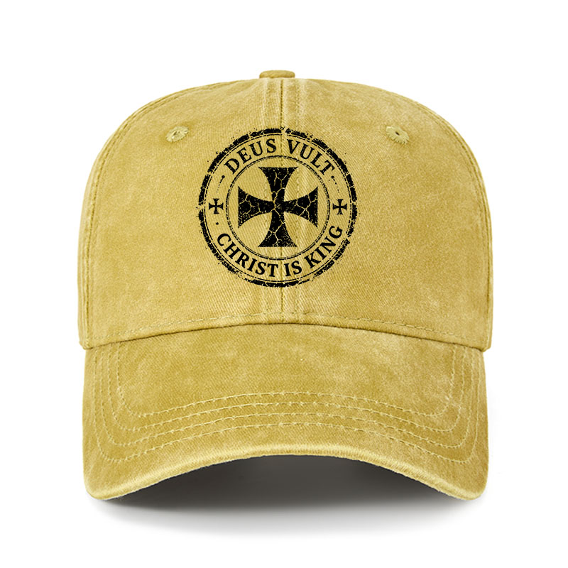 Heritage Washed Cap - Deus Vult Christ Is King