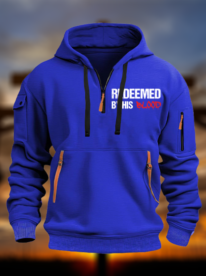 Redeemed By His Blood Jesus God Christian Zipper Hoodies