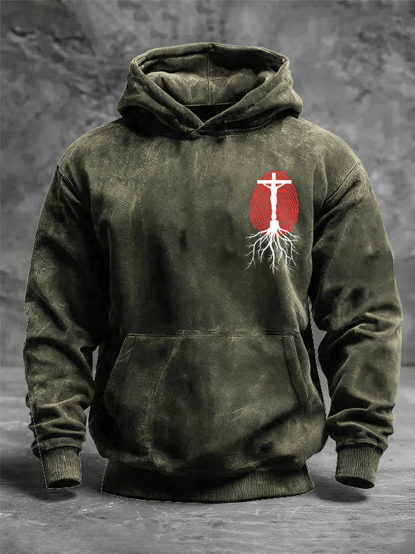 Lifeprint Faith Tree Jesus God Christian Washed Hoodie