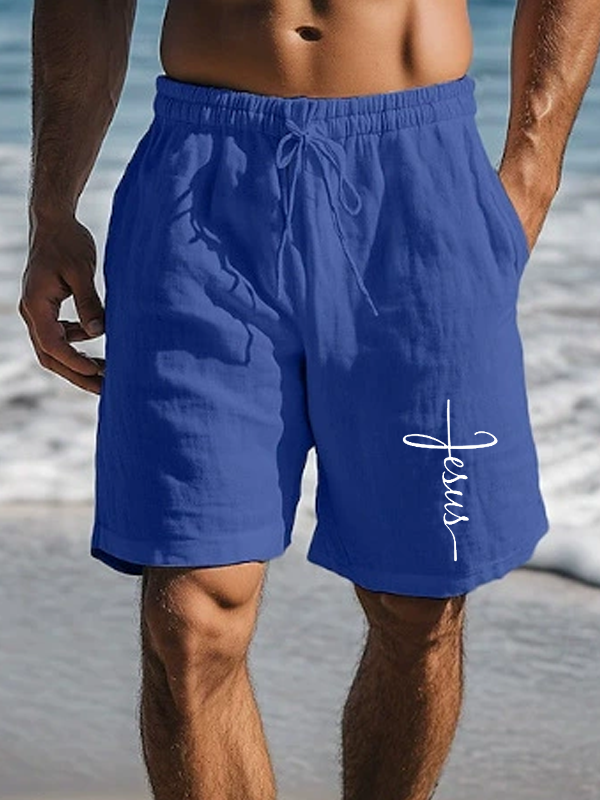 Jesus Cross Christian Beach Shorts
