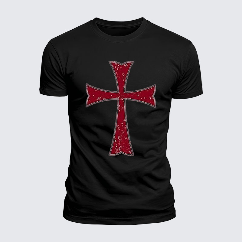 Man Of God Husband Dad Jesus God Christian Cotton T-Shirt