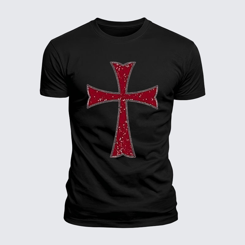Man Of God Husband Dad Jesus God Christian Cotton T-Shirt