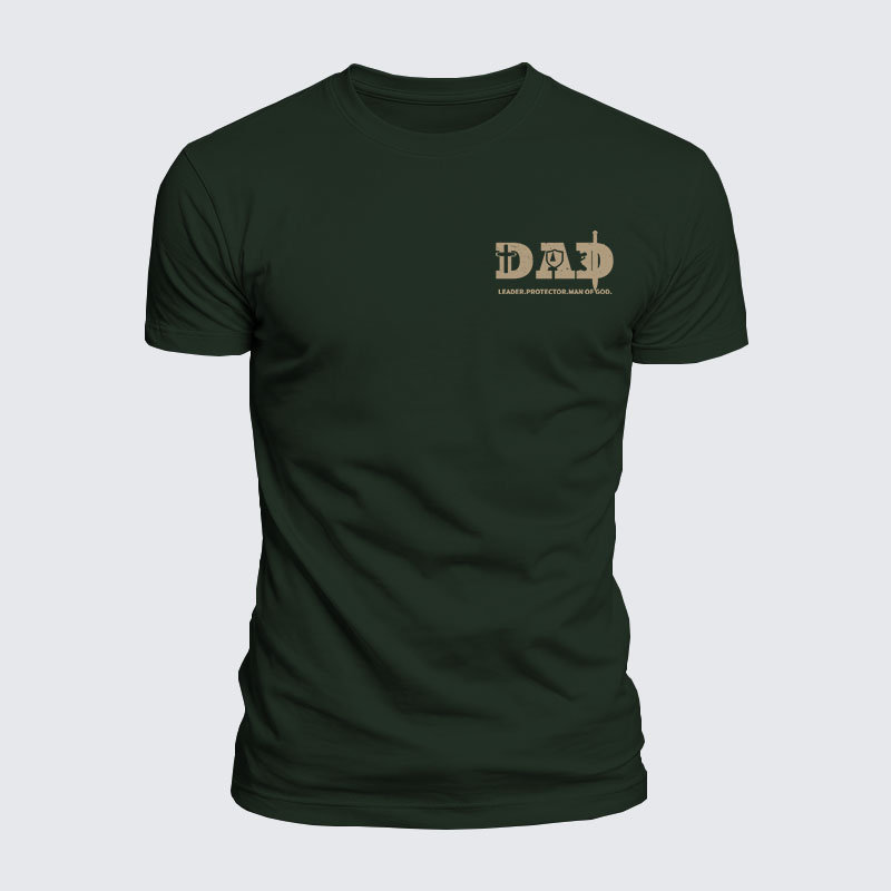 Luxe Mercerized Cotton Tee - Dad-Leader Protector Man Of God 