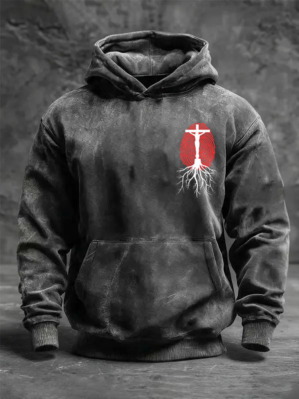 Lifeprint Faith Tree Jesus God Christian Washed Hoodie