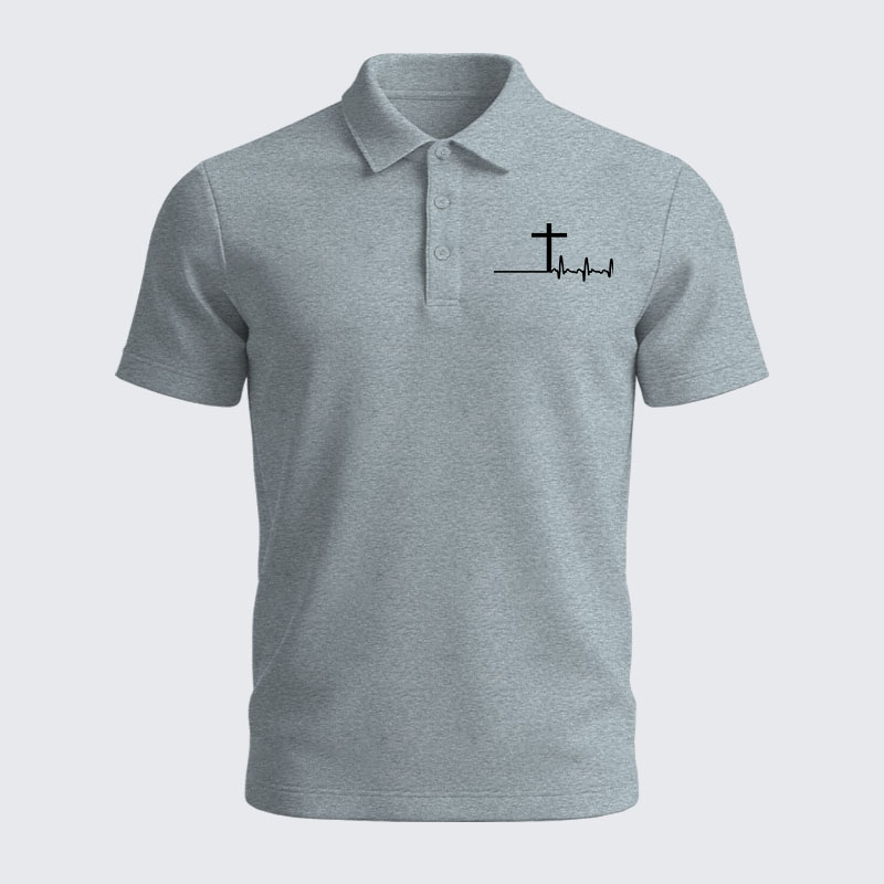 Men’s Premium Cotton Polo Shirt - ECG Cross