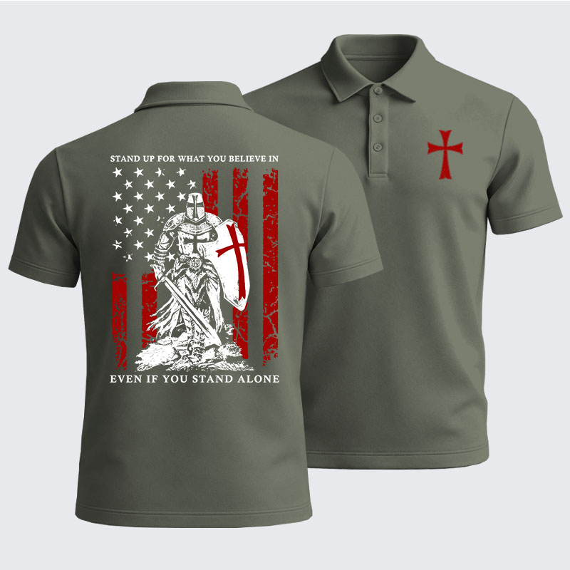 Men’s Premium Cotton Polo Shirt - Stand Up For What You Believe