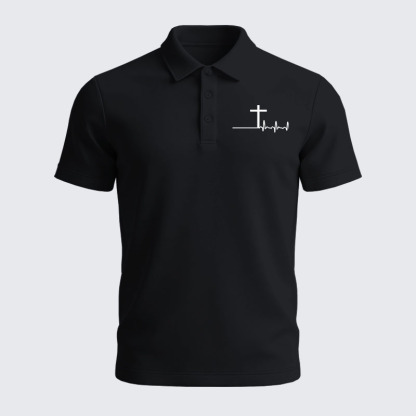 Men’s Premium Cotton Polo Shirt - ECG Cross