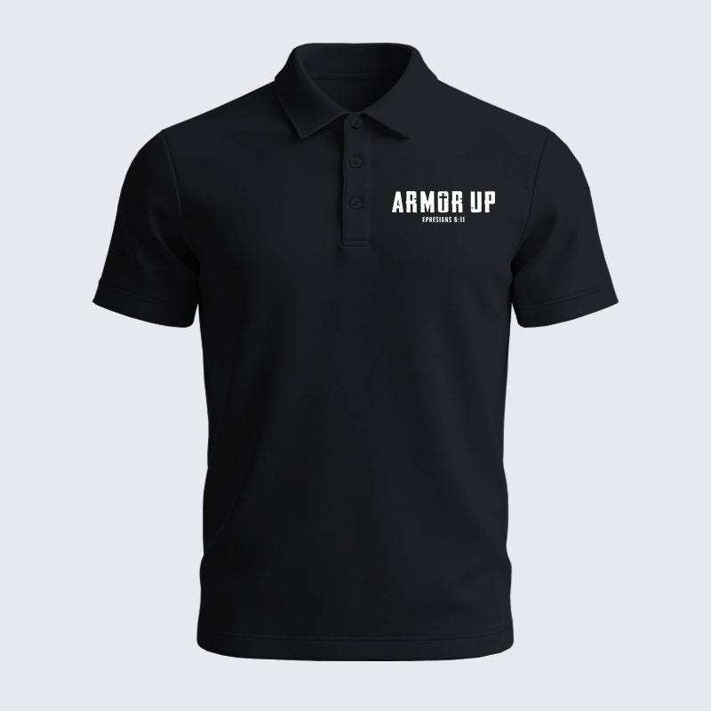 Men’s Premium Cotton Polo Shirt - Armor Up