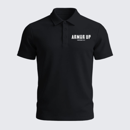 Men’s Premium Cotton Polo Shirt - Armor Up