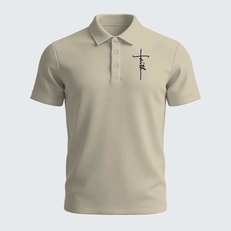 Men’s Premium Cotton Polo Shirt - Faith