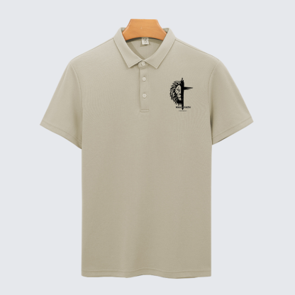 Man of Faith Christian Cotton Short Sleeve Polo Shirt