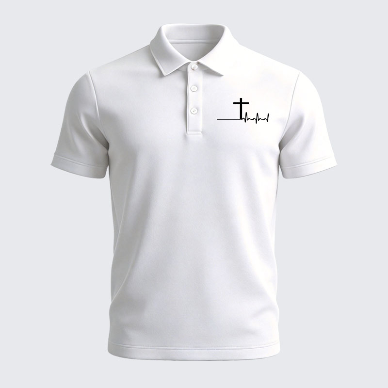 Men’s Premium Cotton Polo Shirt - ECG Cross
