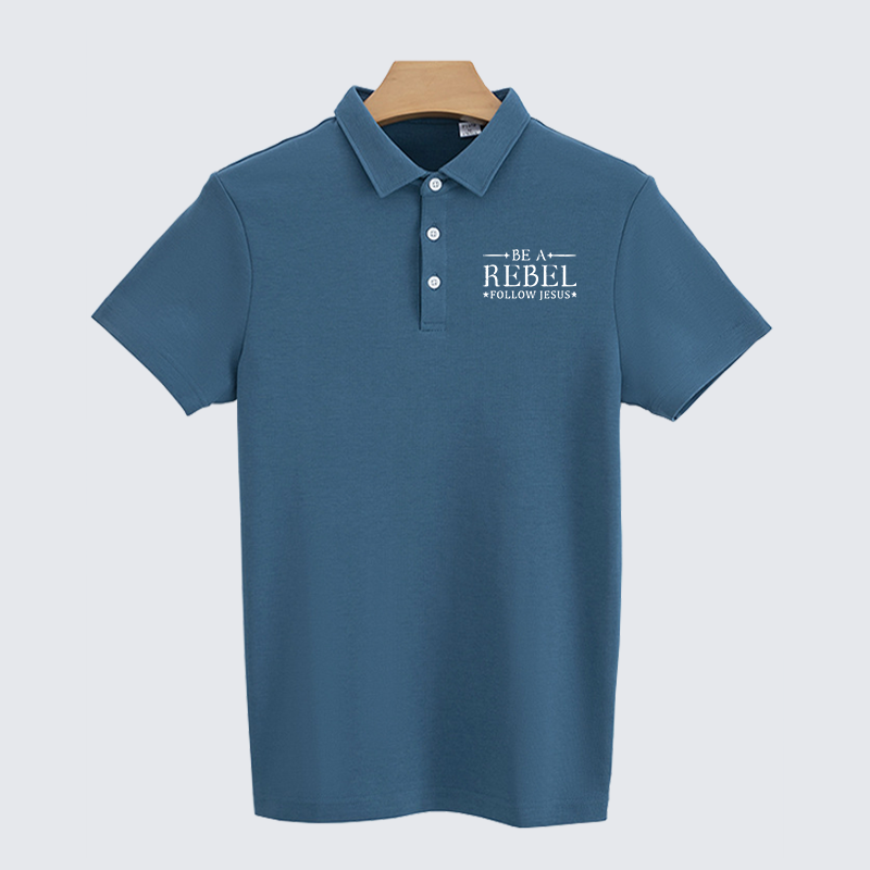 [Copy]Fear Not Isaiah 41:10 Christian Cotton Short Sleeve Polo Shirt