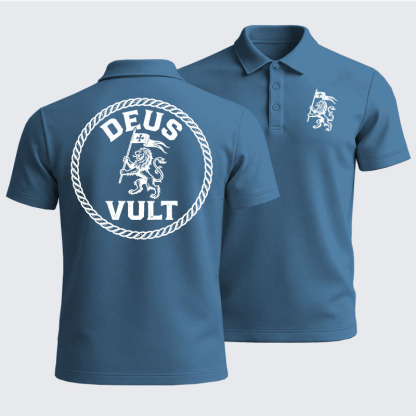 Men’s Premium Cotton Polo Shirt - Deus Vult