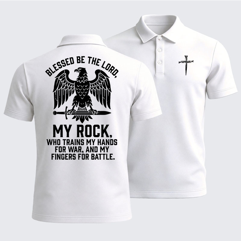 Men’s Premium Cotton Polo Shirt - Blessed Be The Lord