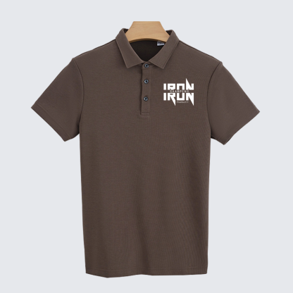 IRON SHARPENS IRON Proverbs 27:17 Christian Cotton Short Sleeve Polo Shirt