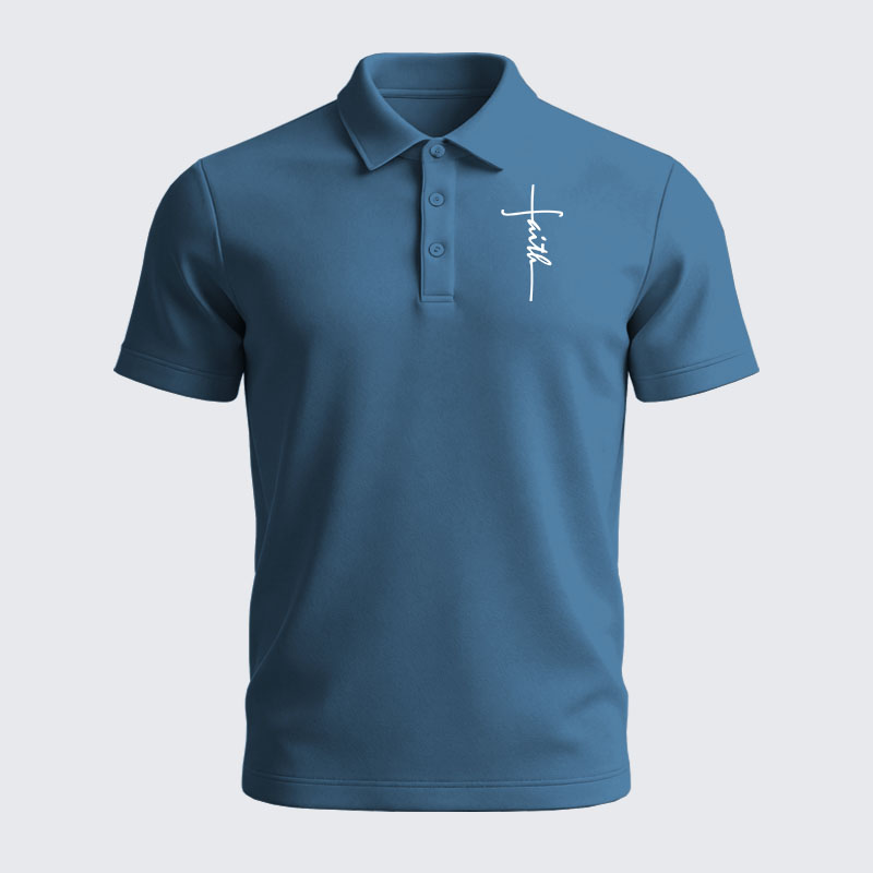 Men’s Premium Cotton Polo Shirt - Faith