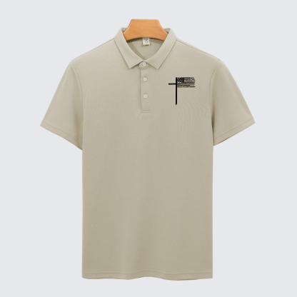 Cross Christian Cotton Short Sleeve Polo Shirt