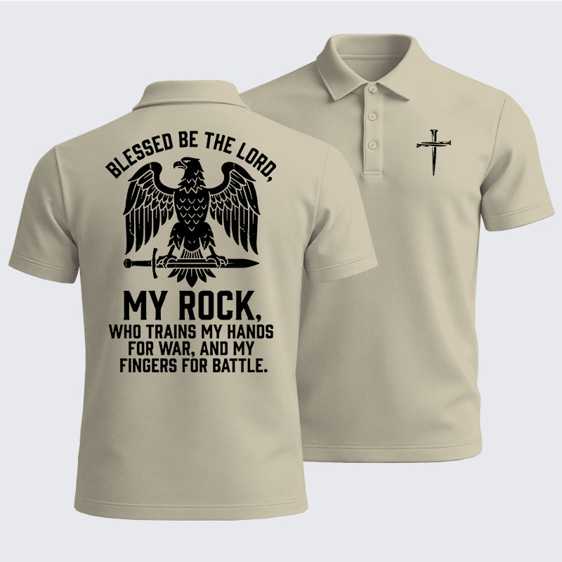 Men’s Premium Cotton Polo Shirt - Blessed Be The Lord