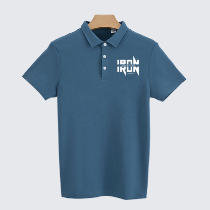 IRON SHARPENS IRON Proverbs 27:17 Christian Cotton Short Sleeve Polo Shirt