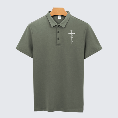 Cross Redeemed Christian Cotton Short Sleeve Polo Shirt